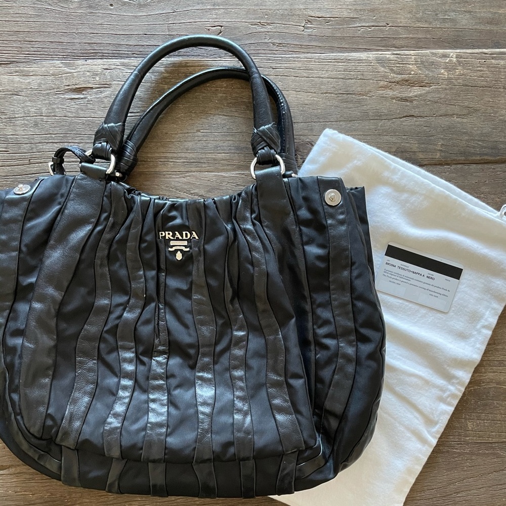 Authentic Prada Nylon and Leather purse